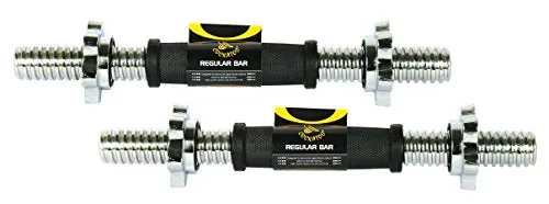 Cockatoo (10 Kg-20 Kg) Professional Dumbbells Set With Regular Metal Integrated (31 mm) Rubber Plates, Dumbbells Kit (10)