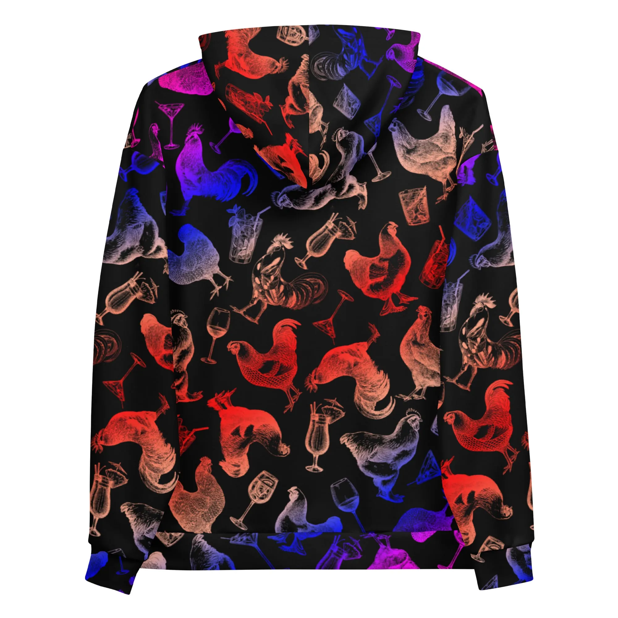 Cocktails & Chickens Unisex Hoodie, multi