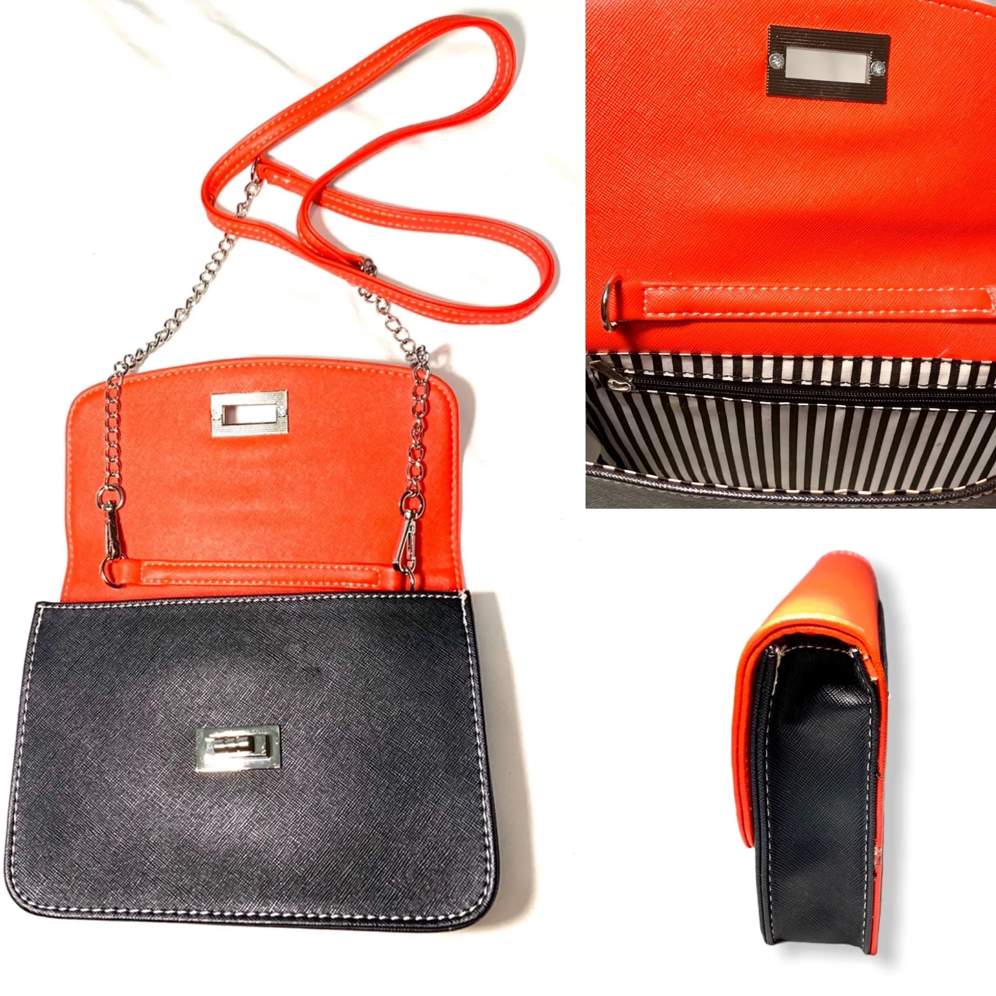 Colorblock Flap Crossbody Bag