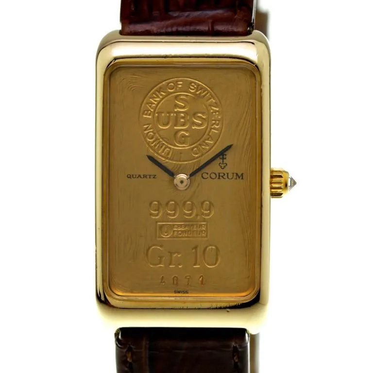 Corum Men's Clock Lingotto 10g 21x34mm Gold 18kt Quartz 42400