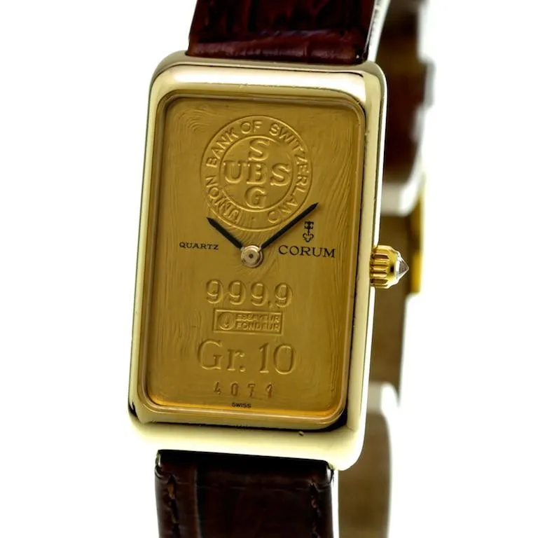 Corum Men's Clock Lingotto 10g 21x34mm Gold 18kt Quartz 42400