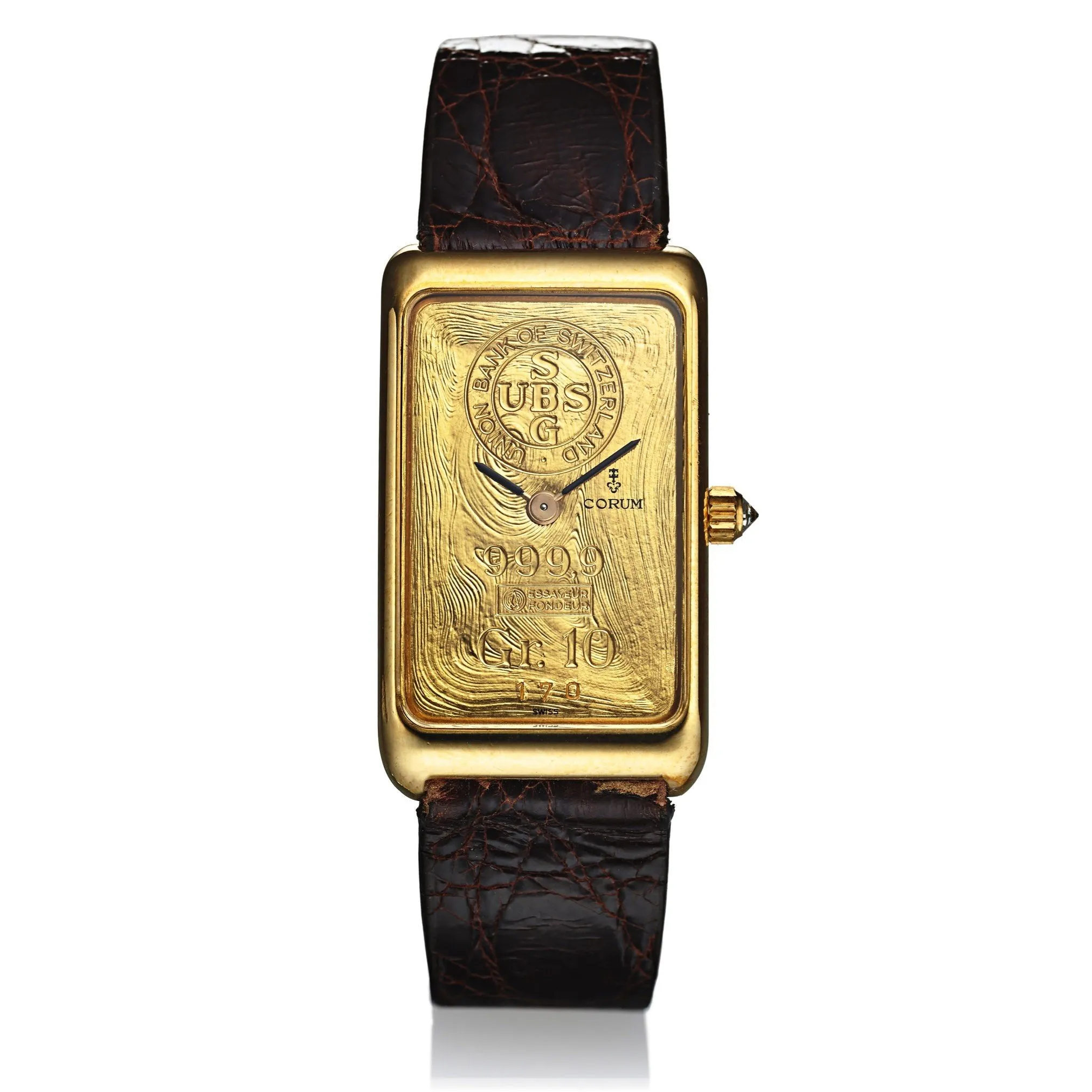 Corum Men's Clock Lingotto 10g 21x34mm Gold 18kt Quartz 42400