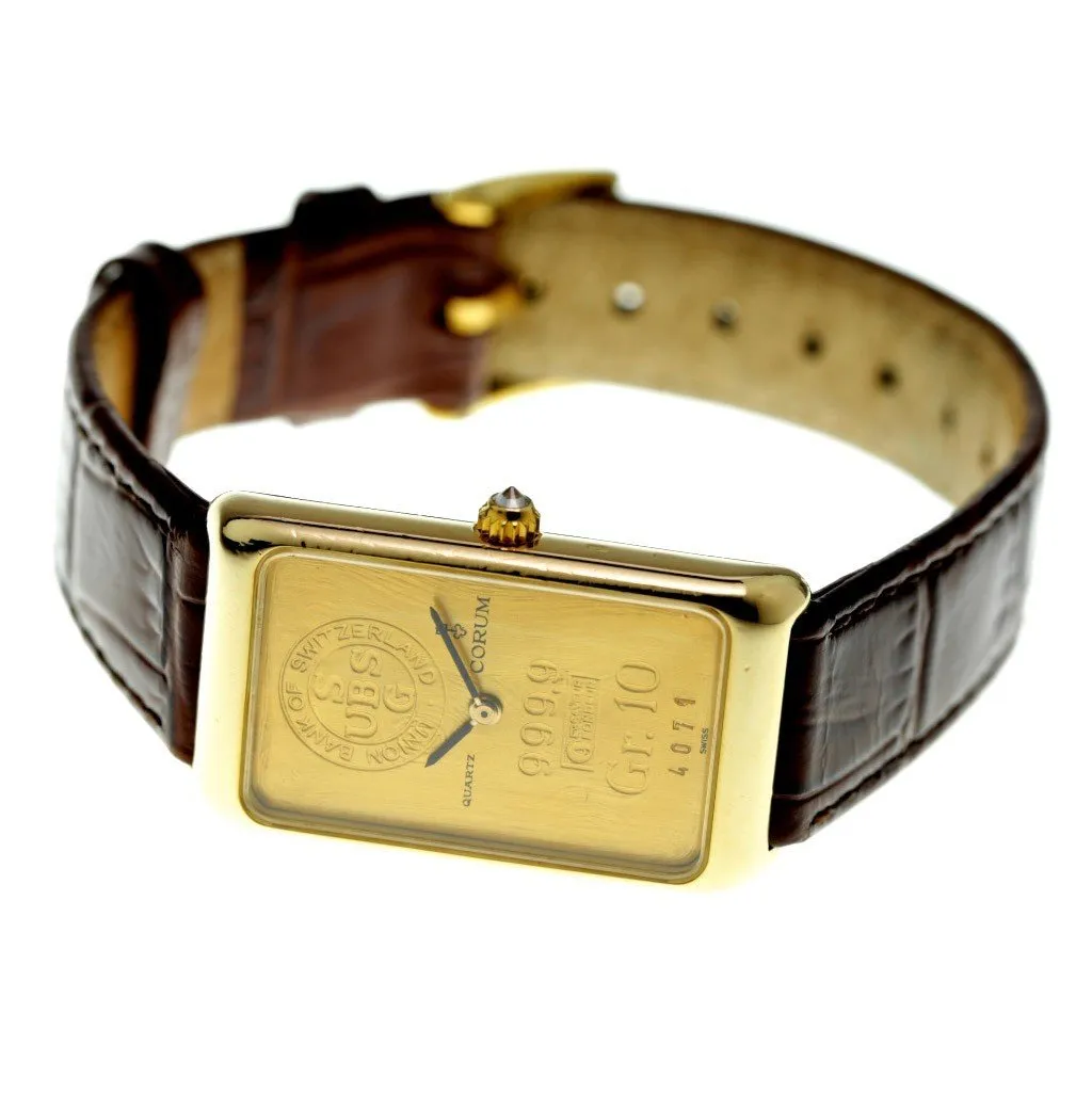 Corum Men's Clock Lingotto 10g 21x34mm Gold 18kt Quartz 42400