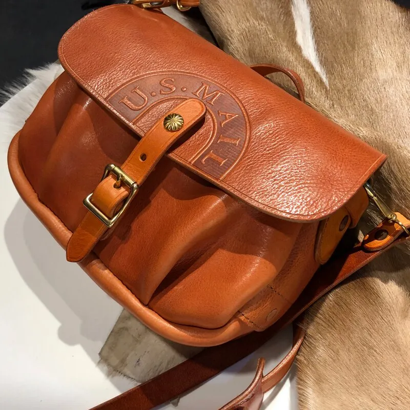 crossbody casual leather bag men's bags leather tanned Vegetable bag leather men Functional messenger Premium collection retro men's shoulder bag