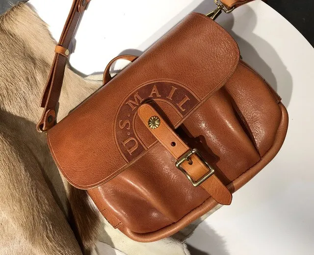 crossbody casual leather bag men's bags leather tanned Vegetable bag leather men Functional messenger Premium collection retro men's shoulder bag
