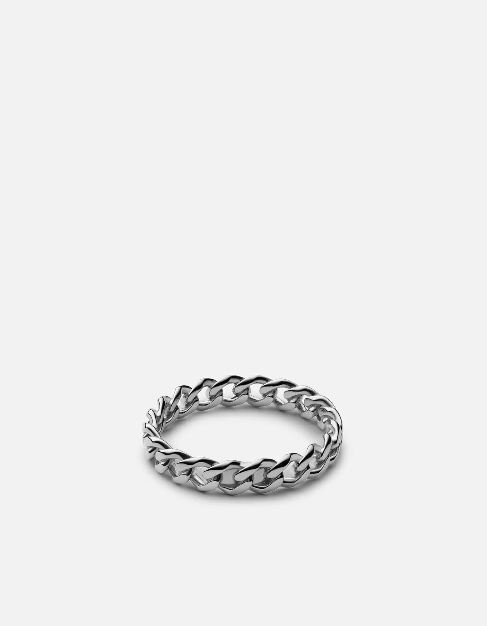 Cuban Link Ring, Sterling Silver