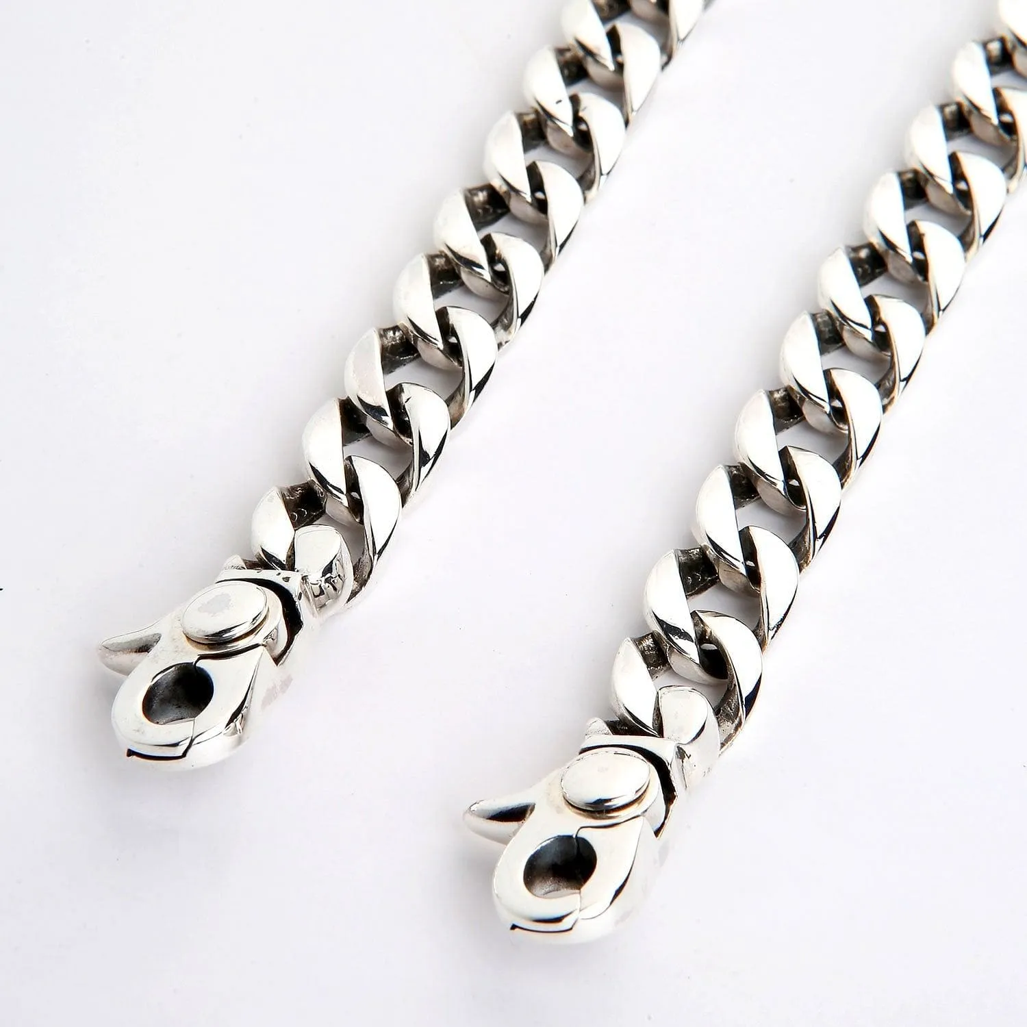 Curb Link Sterling Silver Men's Wallet Chain