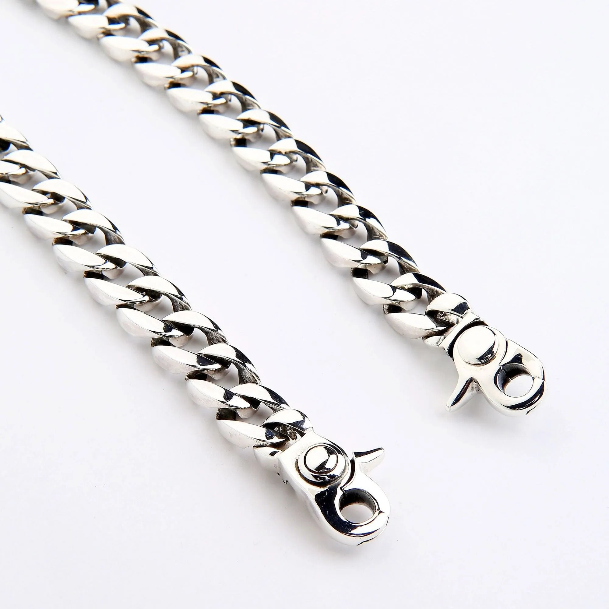 Curb Link Sterling Silver Men's Wallet Chain