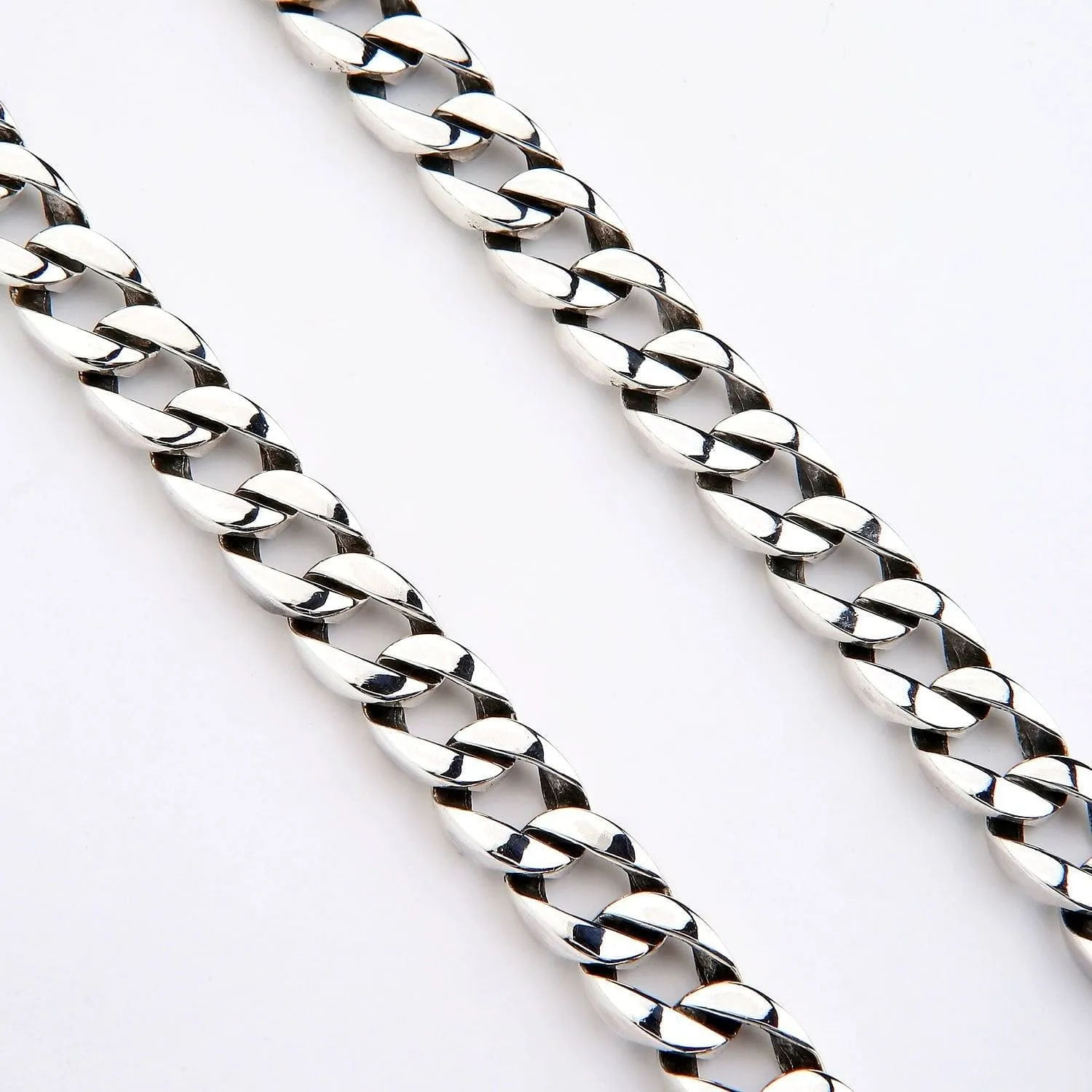 Curb Link Sterling Silver Men's Wallet Chain