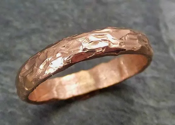 Custom 14k gold Men's wedding band white rose or yellow gold
