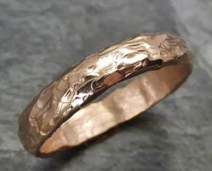 Custom 14k gold Men's wedding band white rose or yellow gold