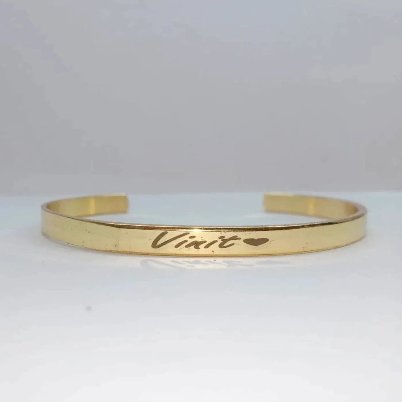 Customized Hand Bracelet Kada - Gold