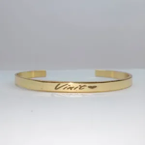 Customized Hand Bracelet Kada - Gold