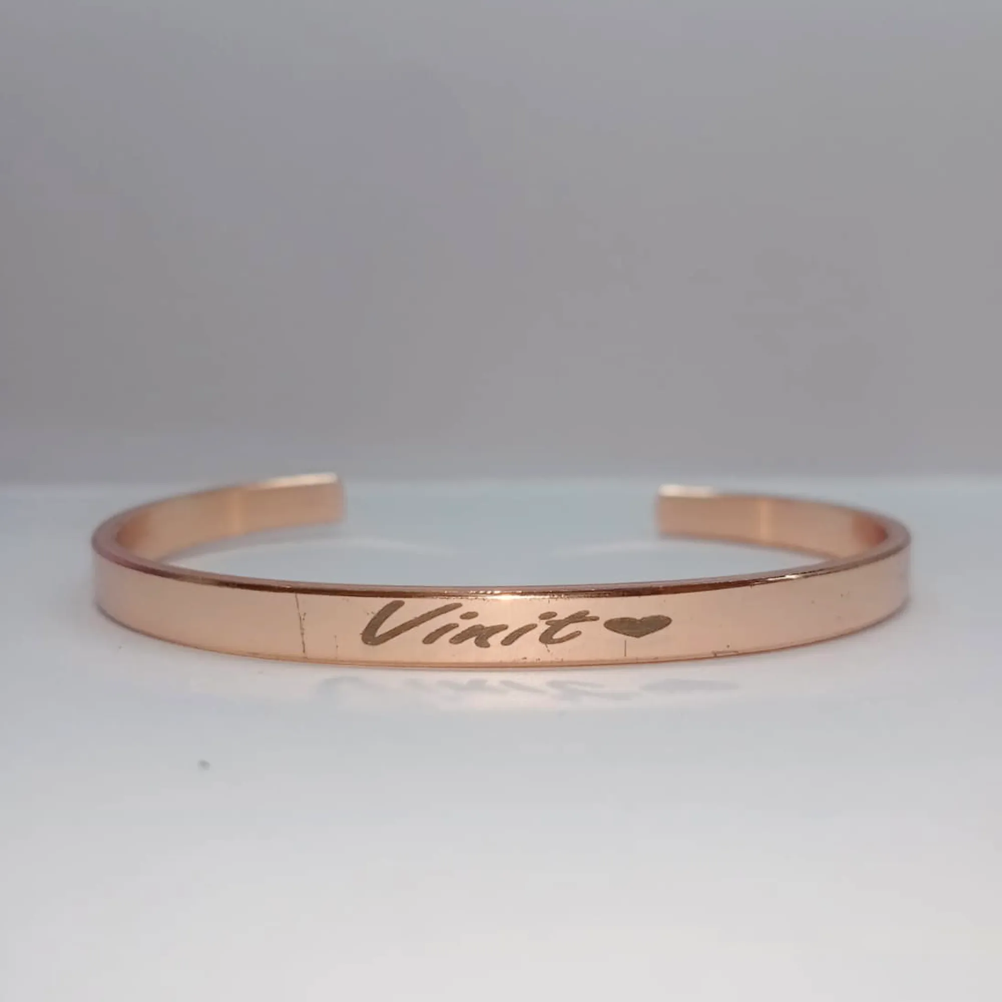 Customized Hand Bracelet Kada - Rose Gold