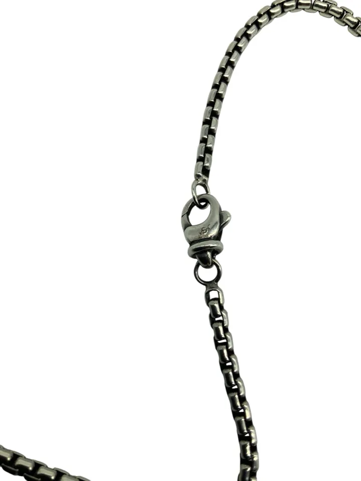 David Yurman 14k Gold and Sterling Acorn Pendant Necklace