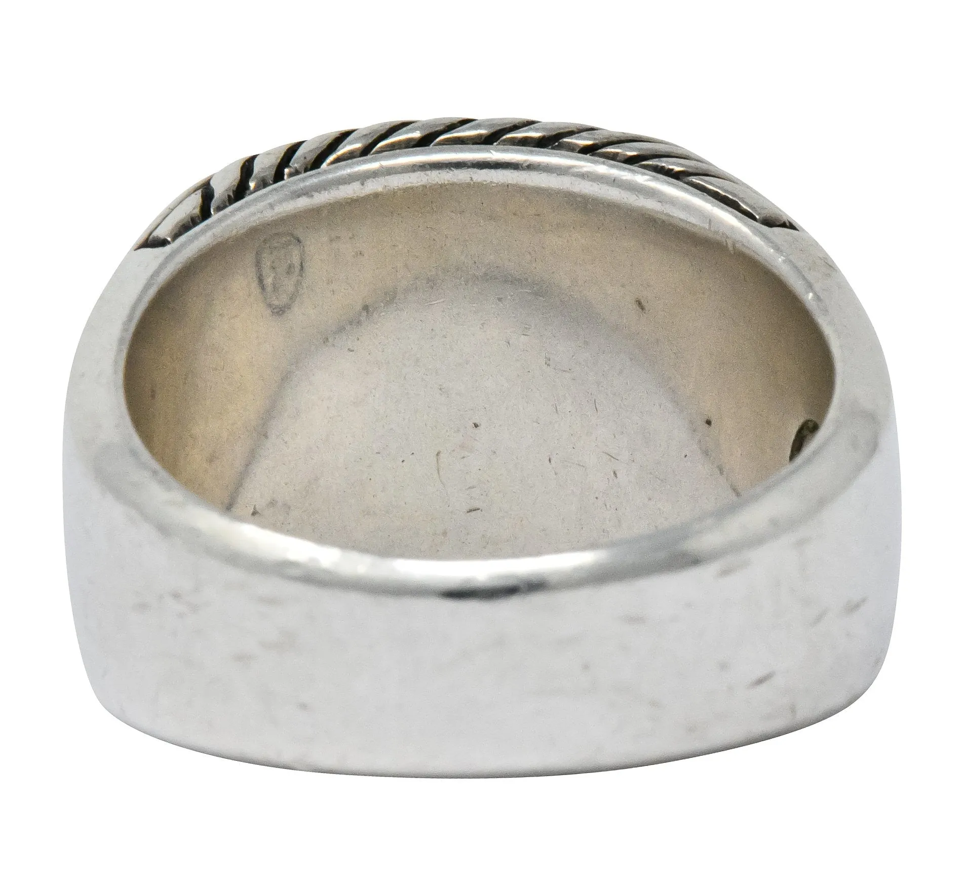 David Yurman Agate Sterling Silver Men's Exotic Stone Ring
