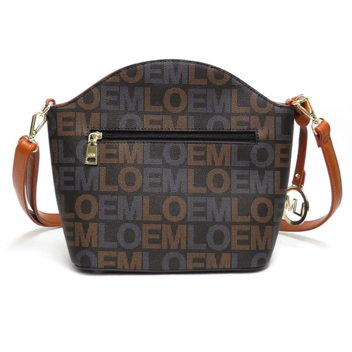 Designer LOEM beige IVY signature gold switch lock cross shoulder Bag handbag LT