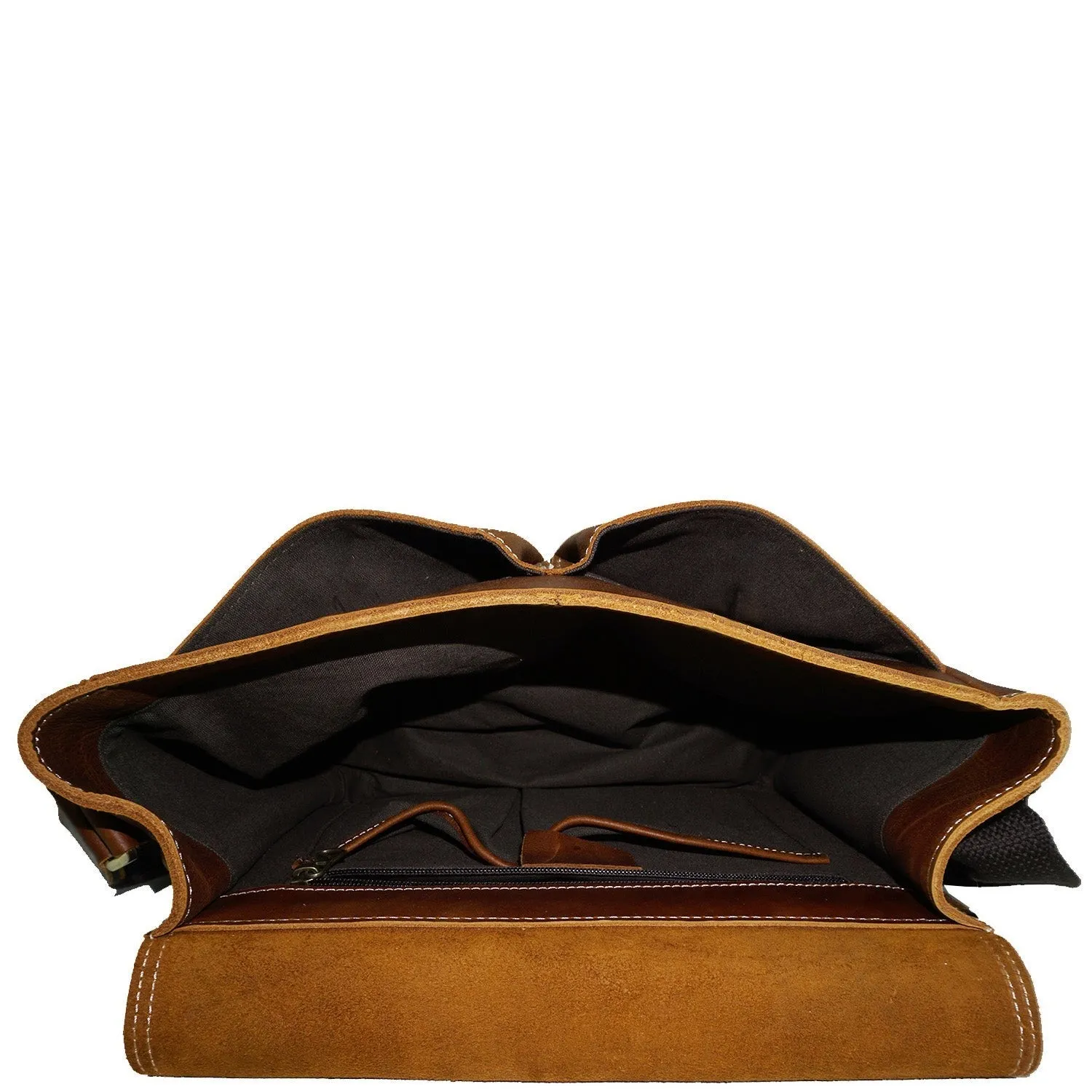 DR652 Genuine Leather Cross Body Camera Organiser Bag Tan