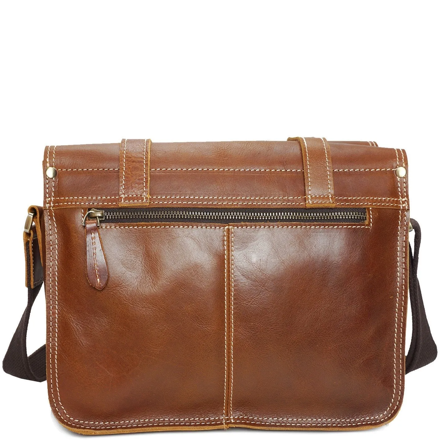 DR652 Genuine Leather Cross Body Camera Organiser Bag Tan