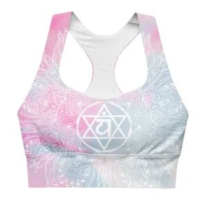 Ethereal Heart Chakra Longline Sports Bra Top by Goddess Swag