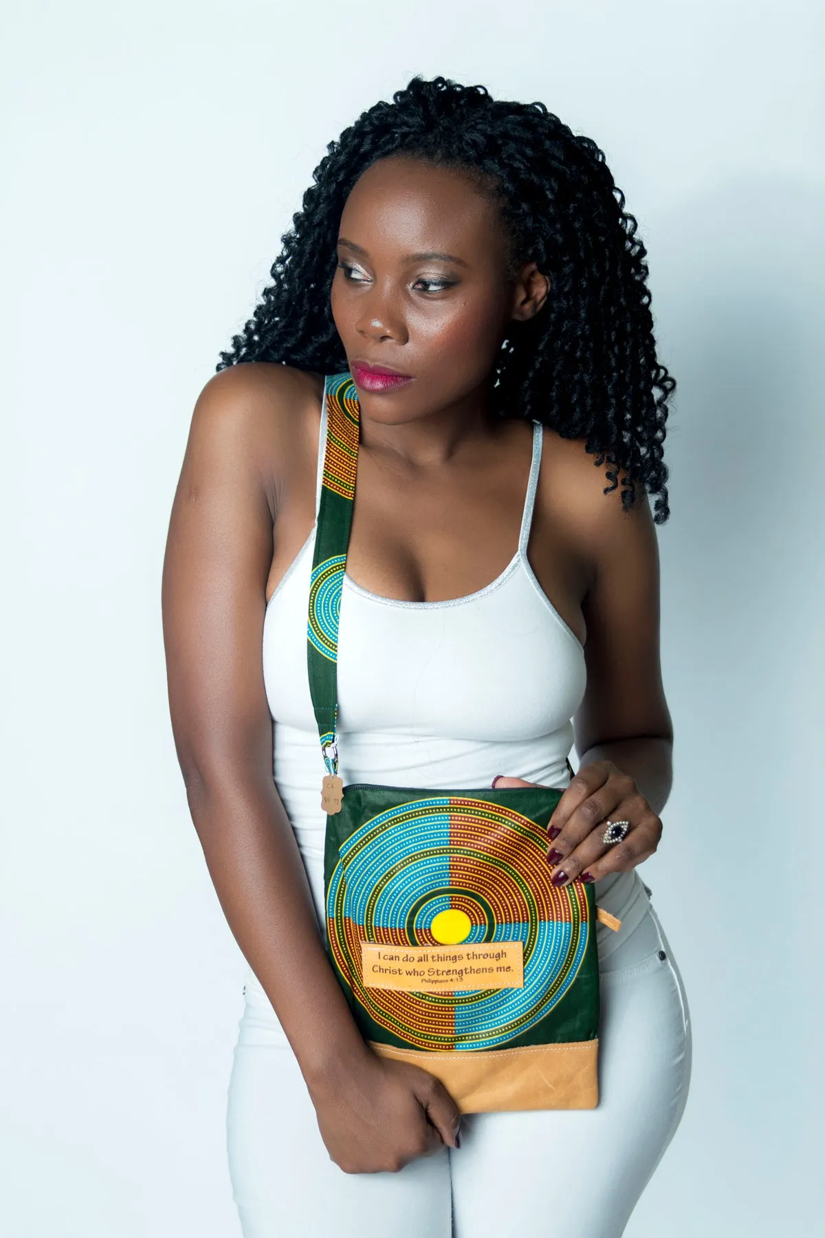 Fabric & Leather Crossbody Purse - God's Mercies