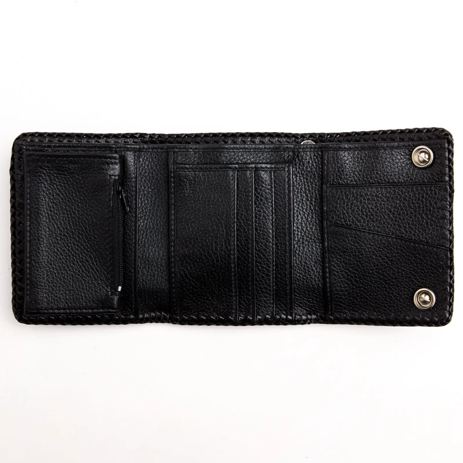 Genuine Black Stingray Gothic Cross Biker Chain Wallet