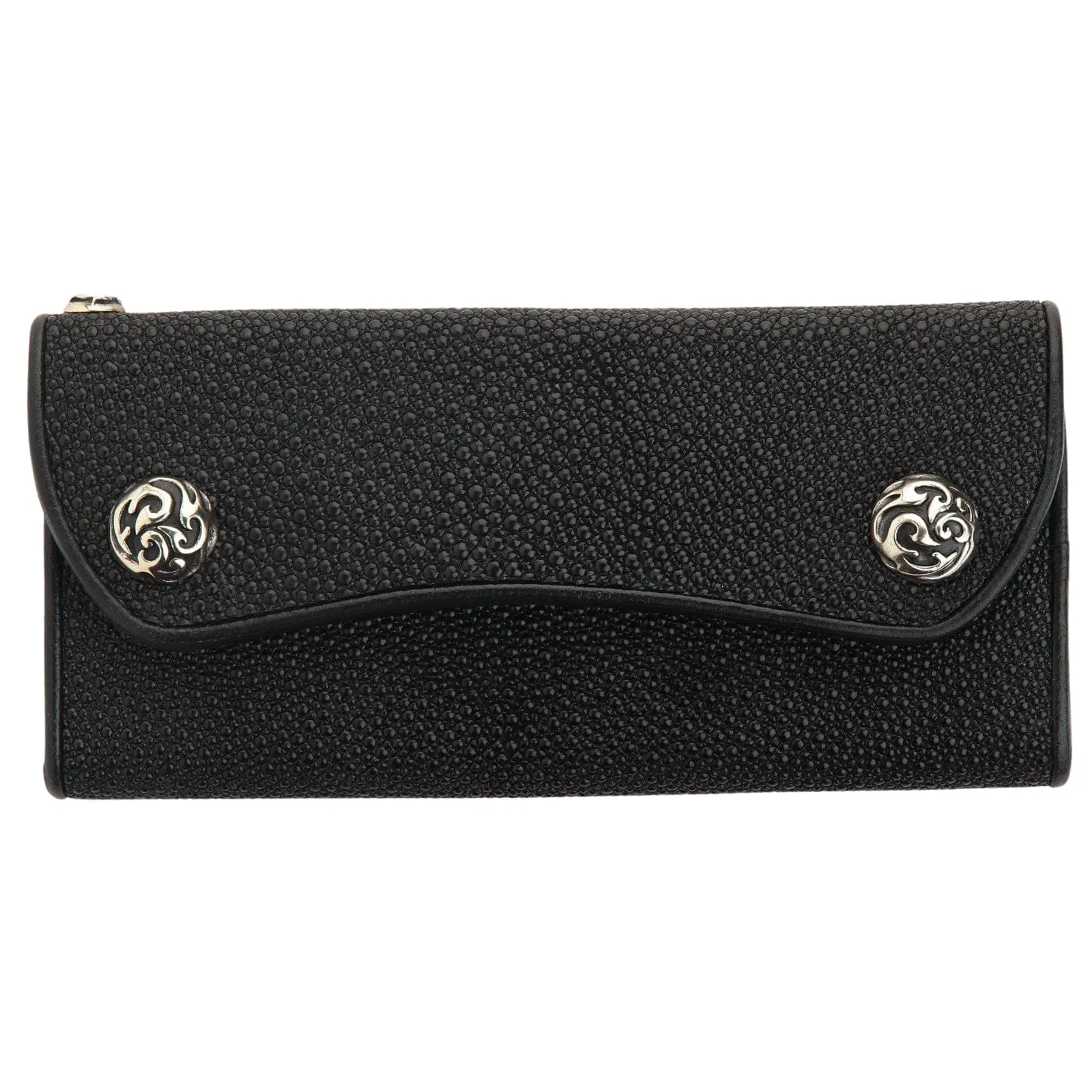 Genuine Stingray Leather Trifold Biker Leather Wallet