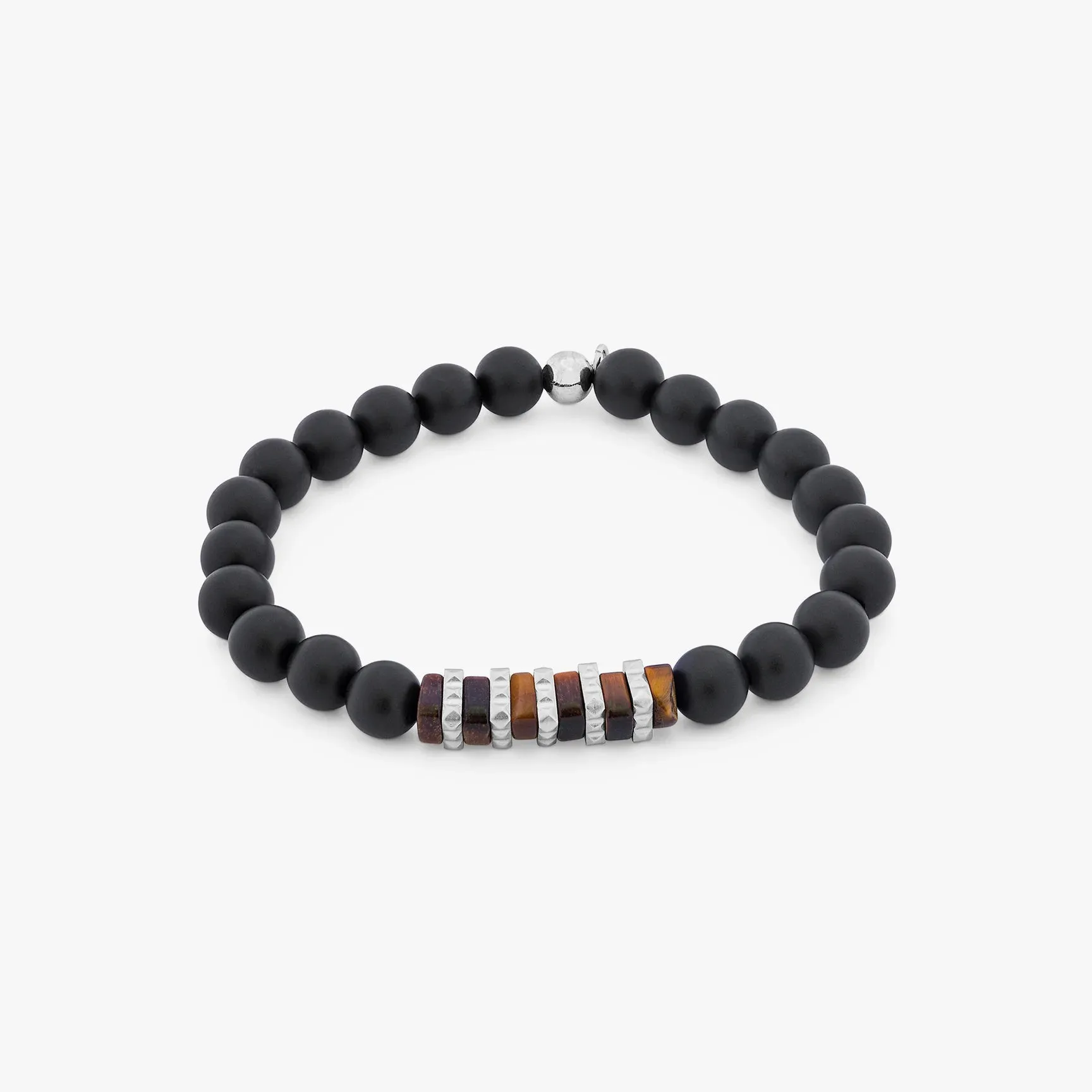 Giza Bracelet In Brown Tiger With Stainless Steel