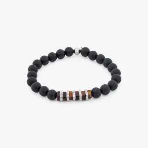 Giza Bracelet In Brown Tiger With Stainless Steel