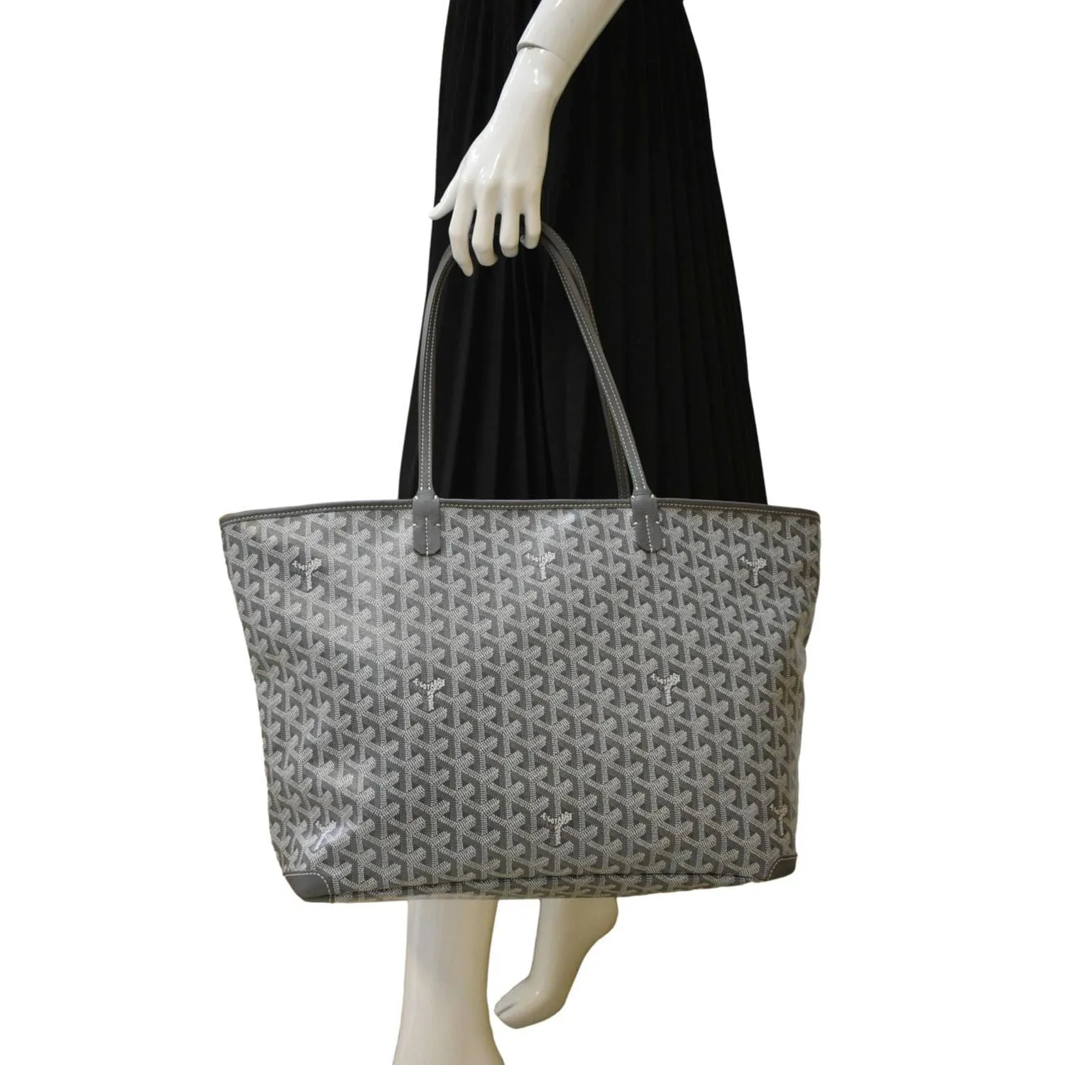 GOYARD Canvas Artois MM Shoulder Bag Black