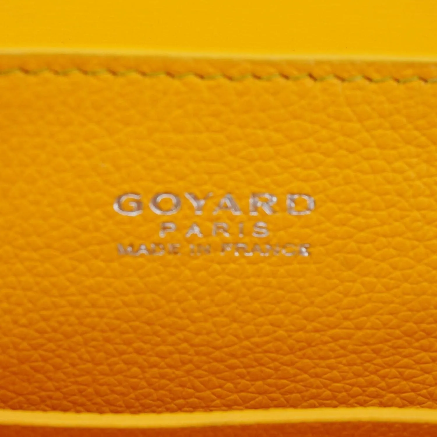 GOYARD Saigon Mini Chevron Print Coated Canvas Top Handle Shoulder Bag Yellow