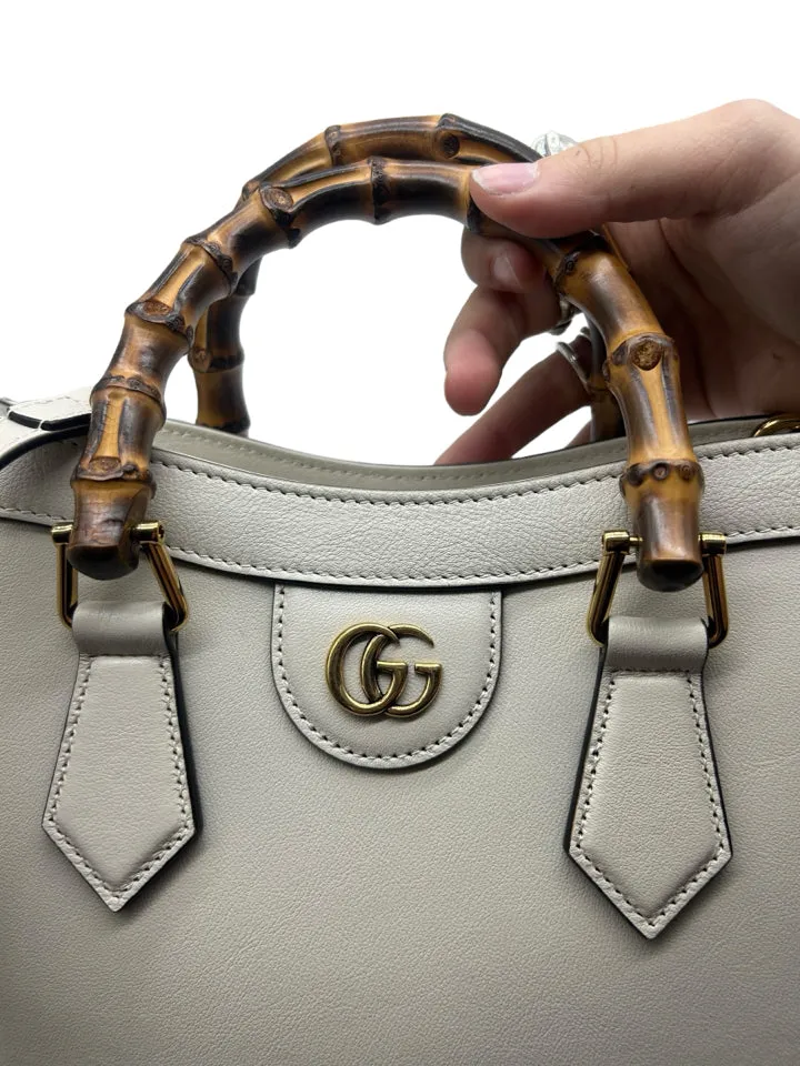Gucci Cream Diana Leather Mini Tote Leather Women's Purse