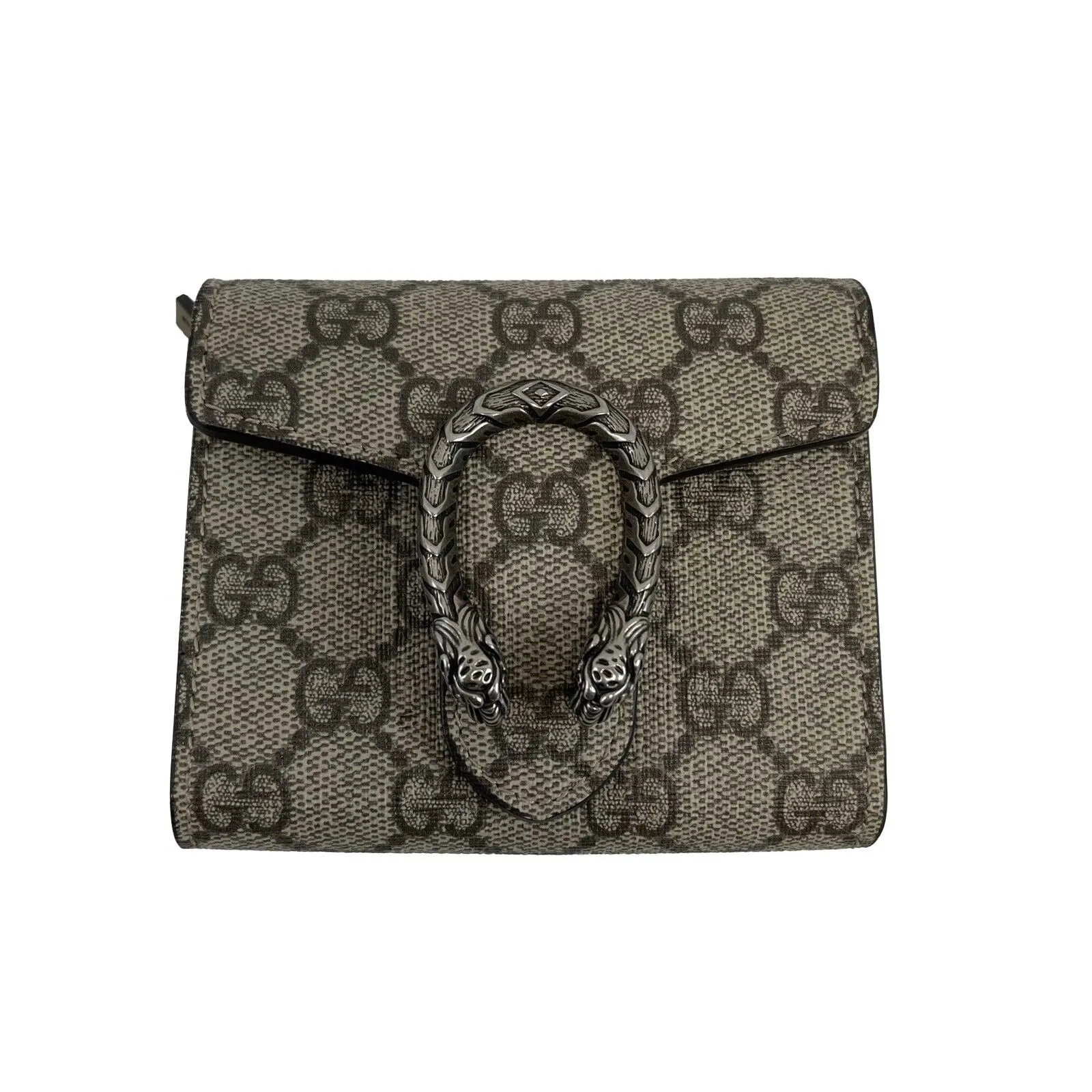 Gucci Dionysus Supreme Card Case Wallet GG Coated Canvas Compact