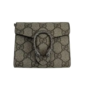 Gucci Dionysus Supreme Card Case Wallet GG Coated Canvas Compact