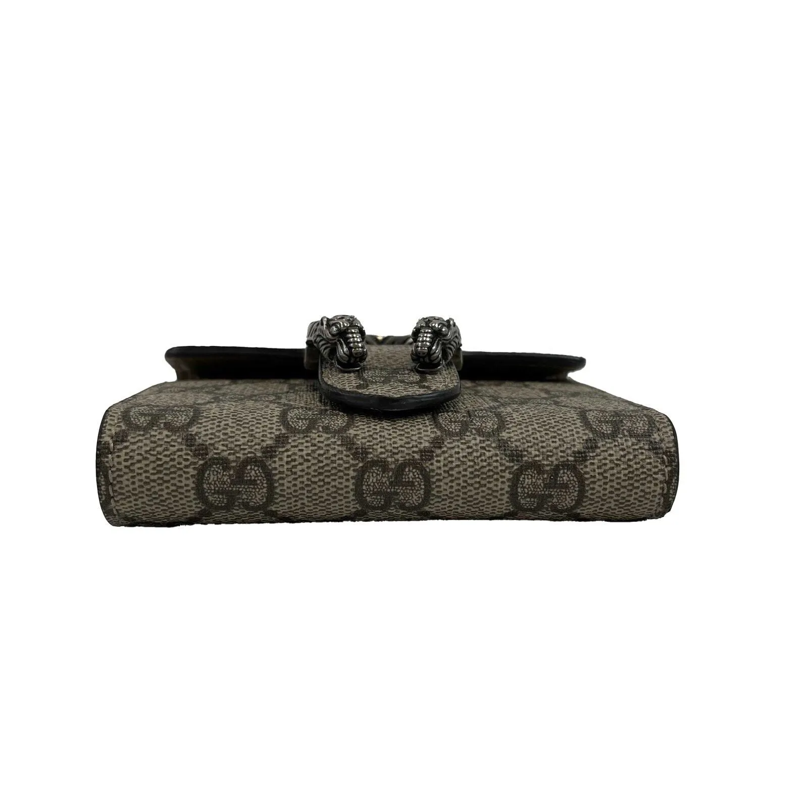 Gucci Dionysus Supreme Card Case Wallet GG Coated Canvas Compact