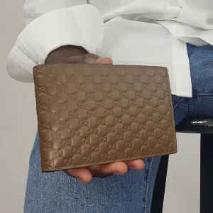 Gucci Microguccissima Men's Wallet in Acero