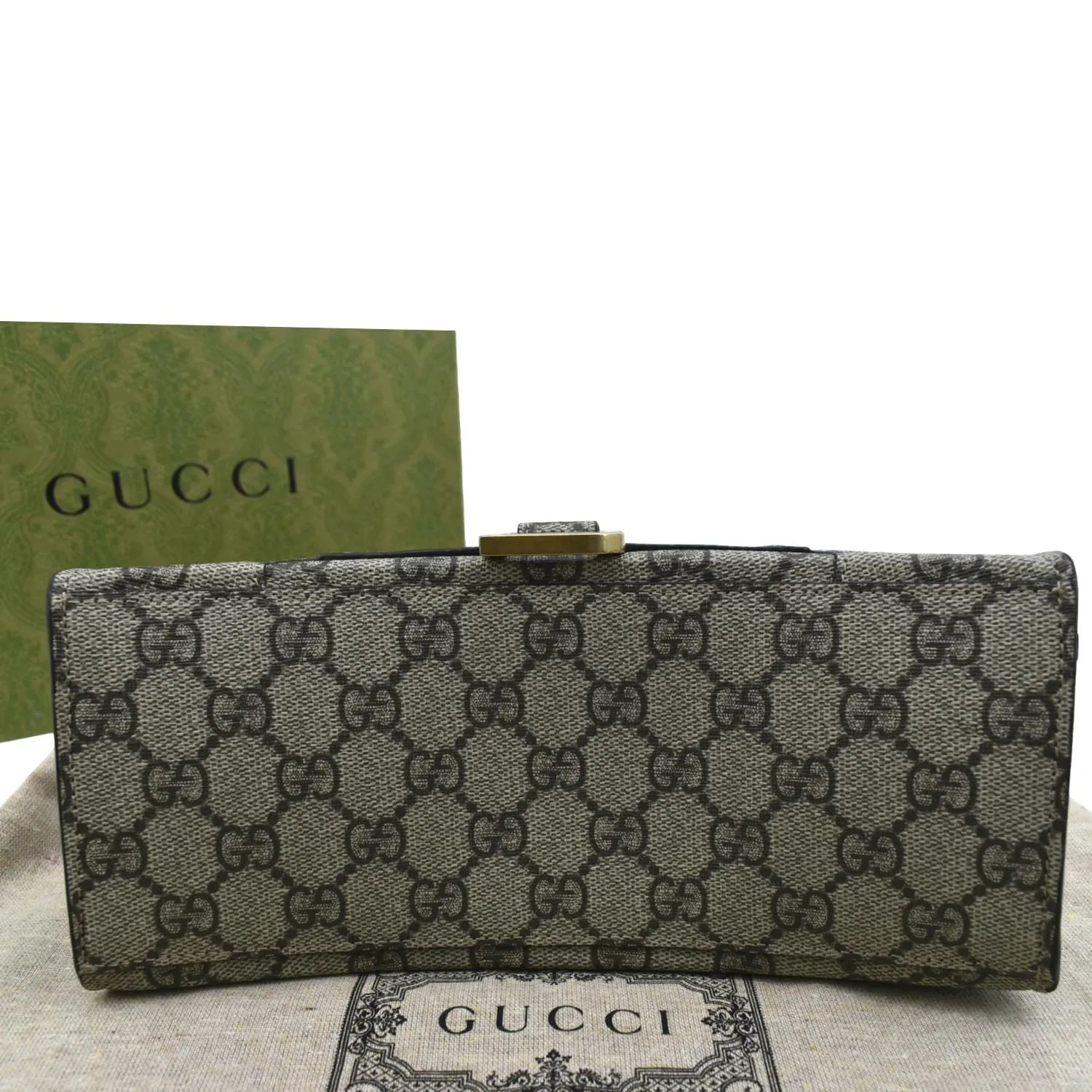GUCCI x Balenciaga Hourglass GG Supreme Canvas Shoulder Bag Beige
