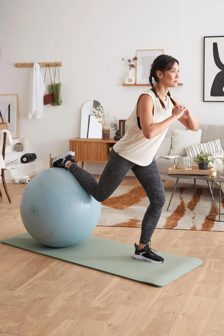 Gym Ball with Pump Included for Quick Inflation/Deflation Size 1/55 cm
