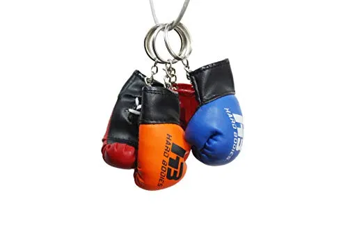 Hard Bodies Professional Synthetic Leather Boxing Punching Bag for Kickboxing, Muay Thai Along with Hanging Chain , Hand Wraps & Key Chain ( Filled ) (3 Feet Pro Punching Bag Black & Red)