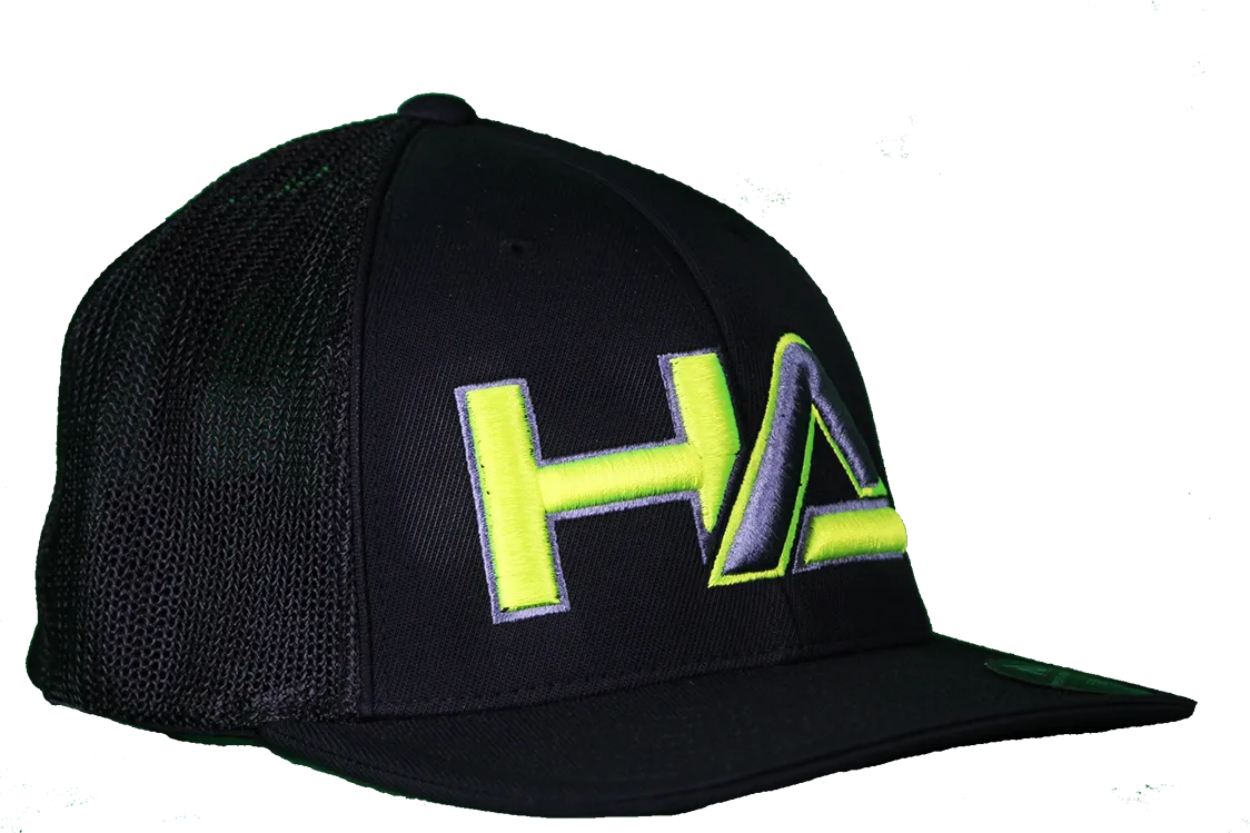 Haterz HA Logo Hat (Black/Neon,Yellow)