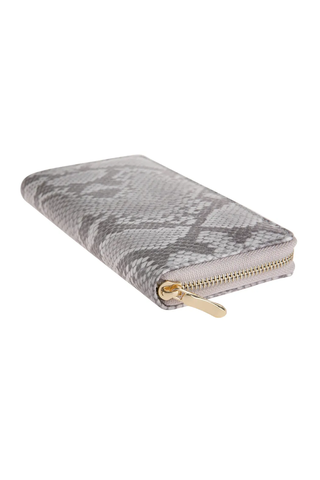 HDG2685 - PYTHON SKIN PRINTED SINGLE ZIPPER WALLET