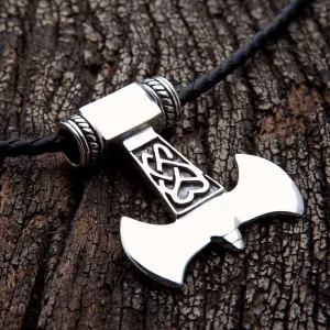 Heavy Thors Hammer Knot Sterling Silver Men's Pendant Necklace