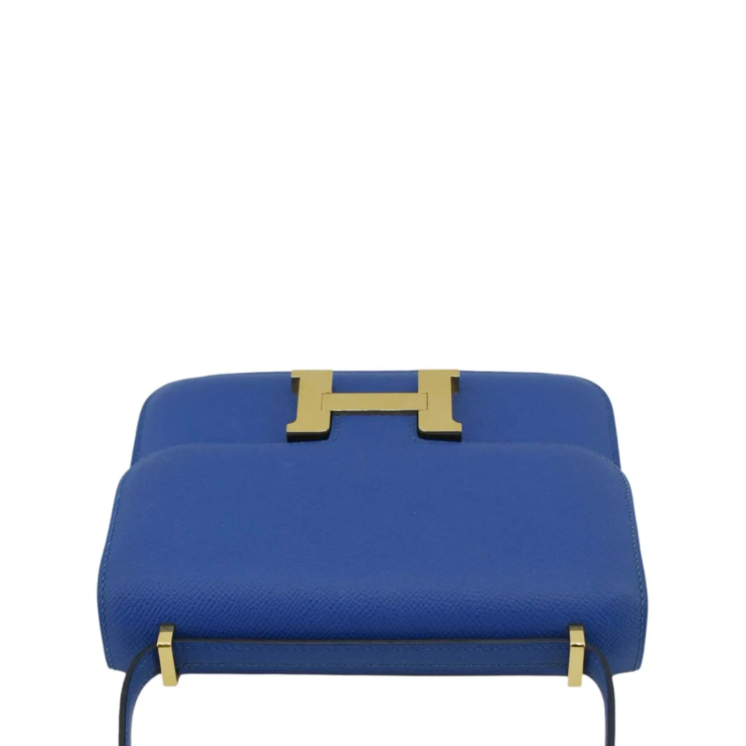 HERMES Constance 18 Bleu Leather Crossbody Bag Blue