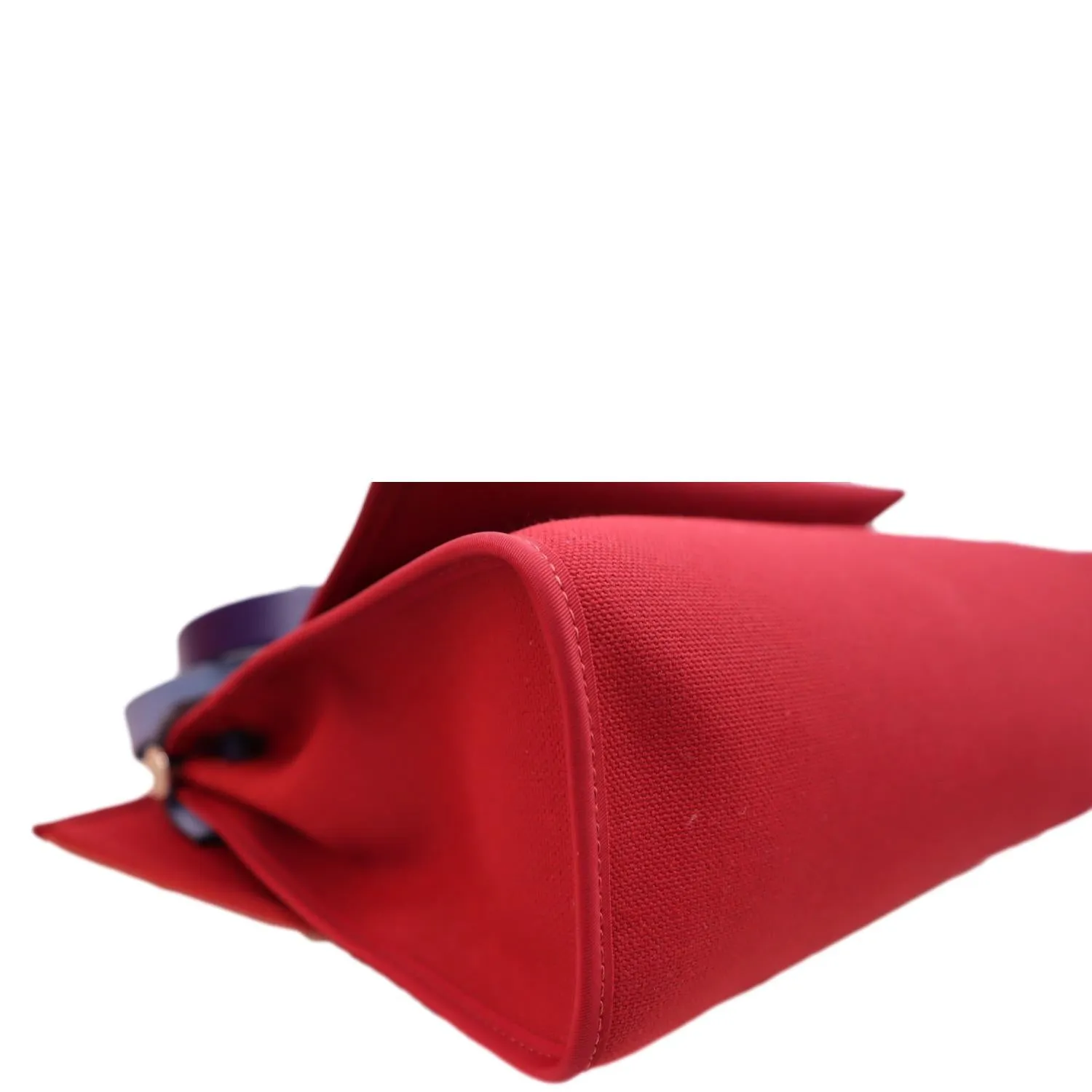 HERMES Herbag Zip Retourne 31 Toile Canvas Shoulder Bag Red