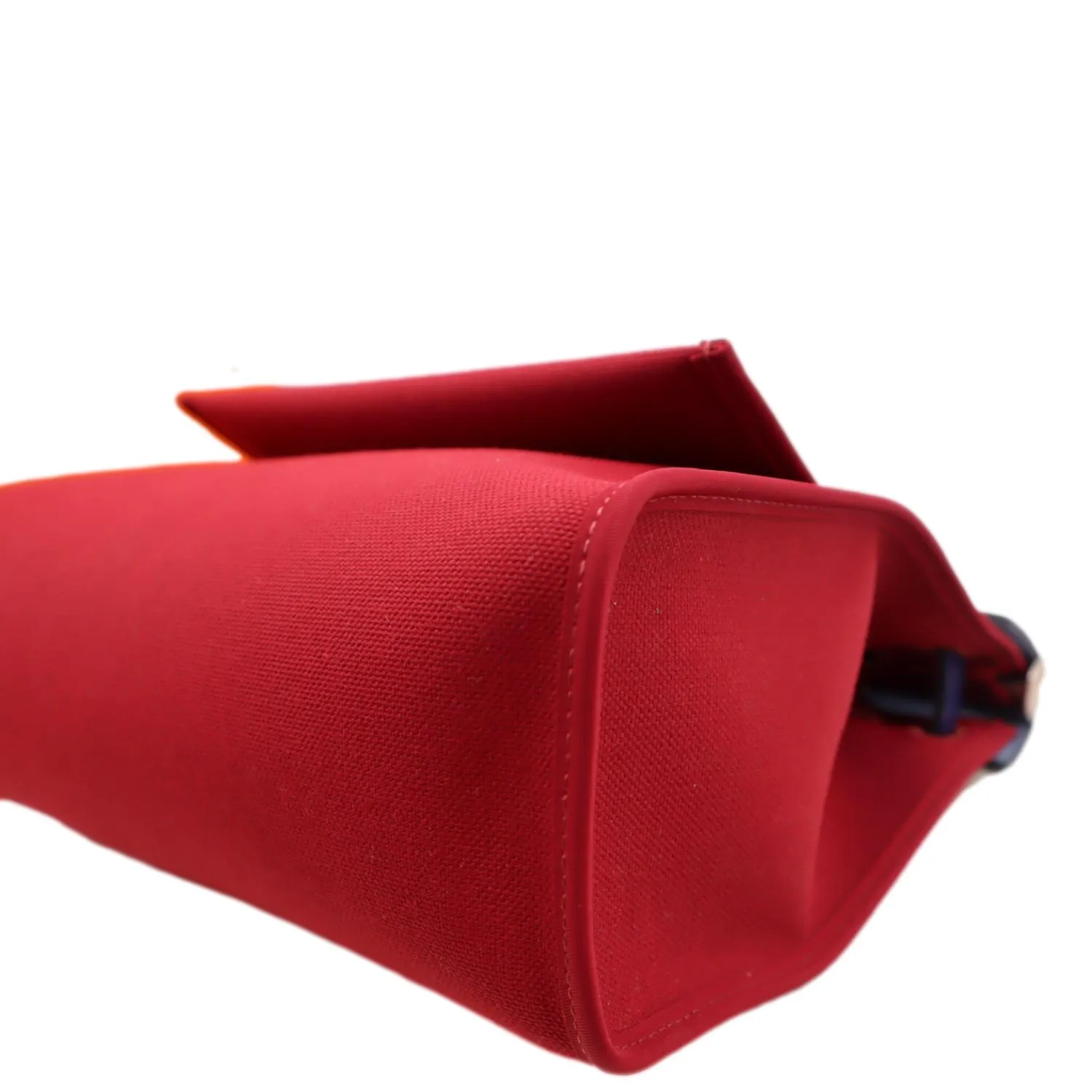 HERMES Herbag Zip Retourne 31 Toile Canvas Shoulder Bag Red