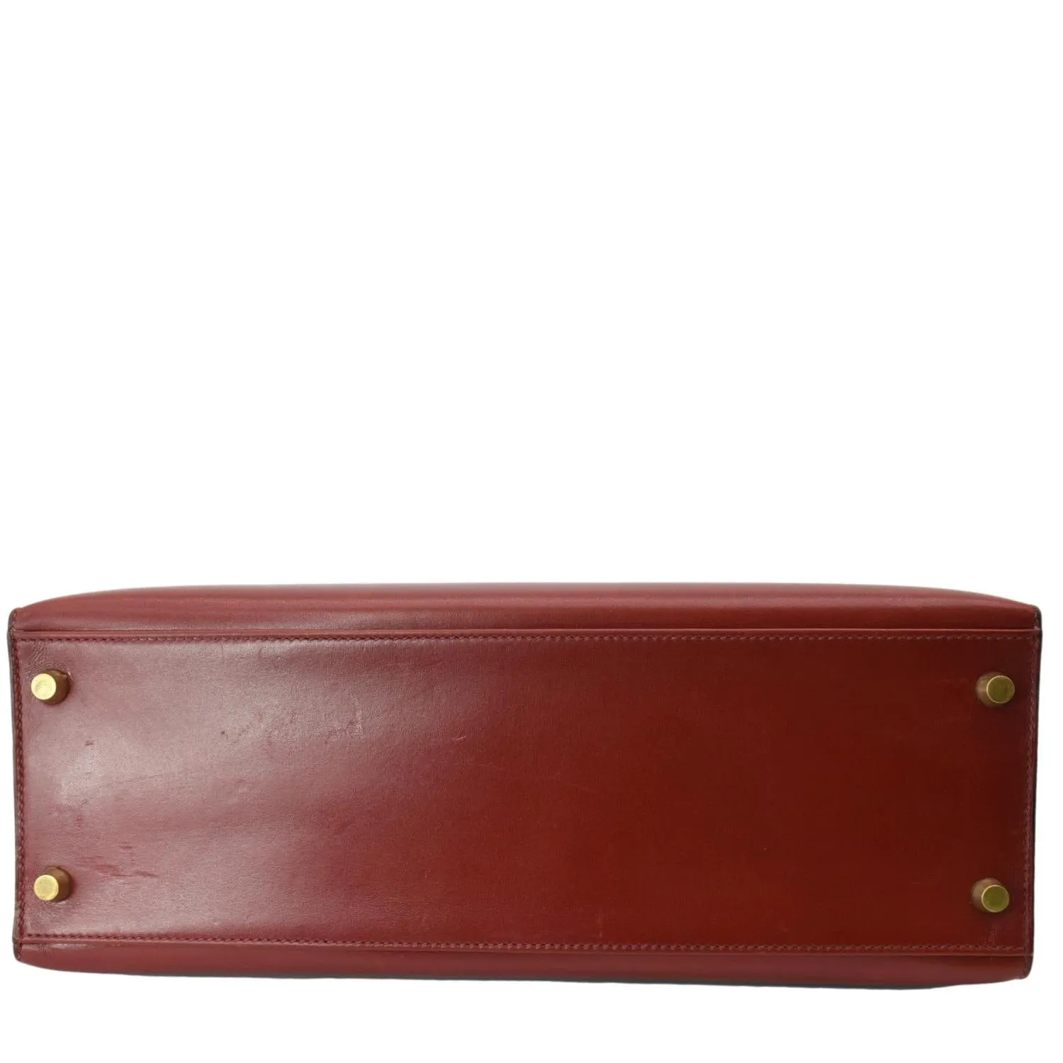 HERMES Vintage Kelly Sellier 32 Box Leather Satchel Bag Red