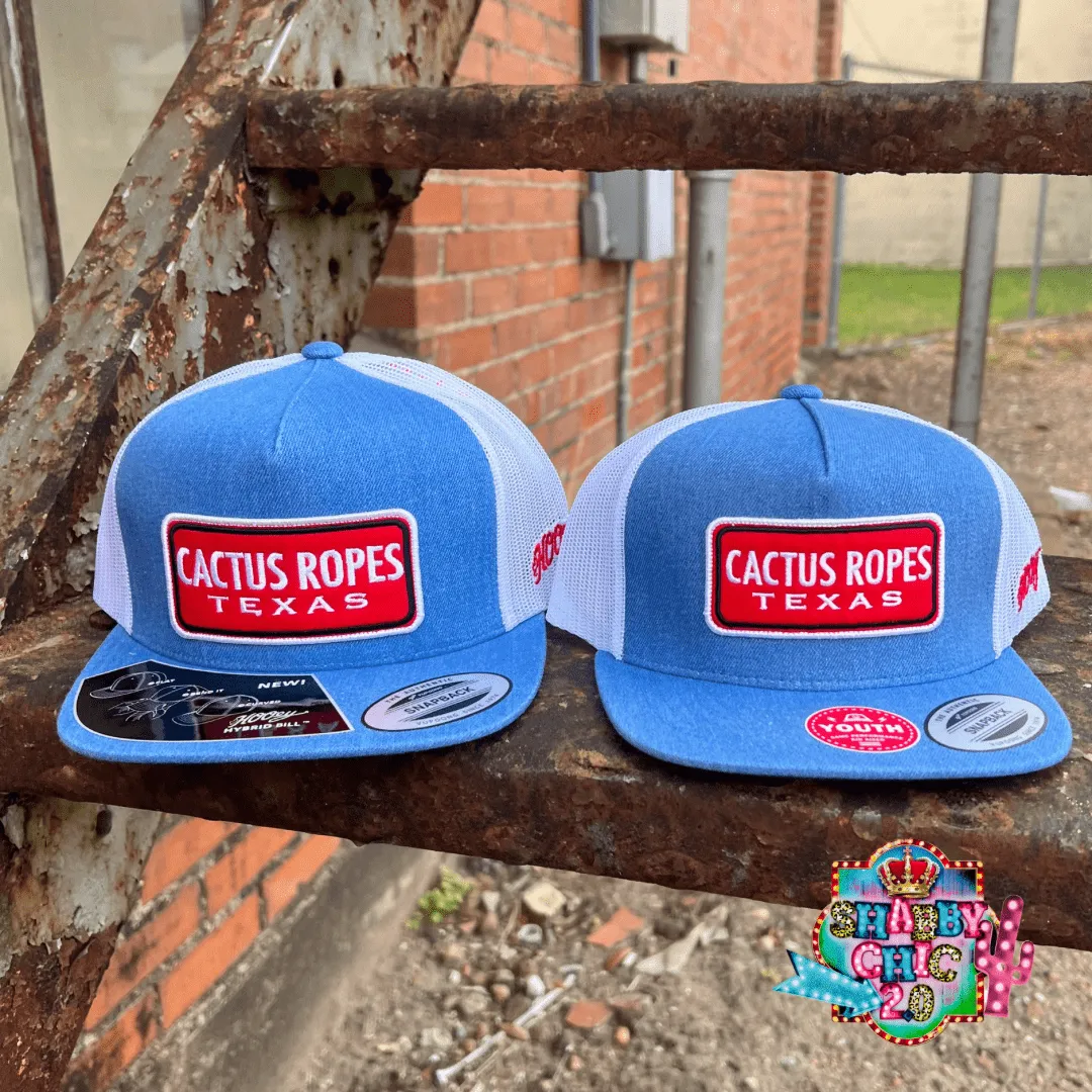 HOOEY  "CR92" CACTUS ROPES DENIM/WHITE HAT