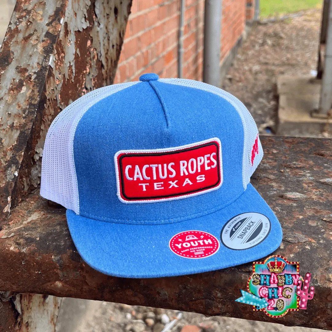 HOOEY  "CR92" CACTUS ROPES DENIM/WHITE HAT