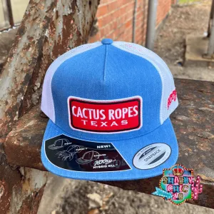 HOOEY  "CR92" CACTUS ROPES DENIM/WHITE HAT