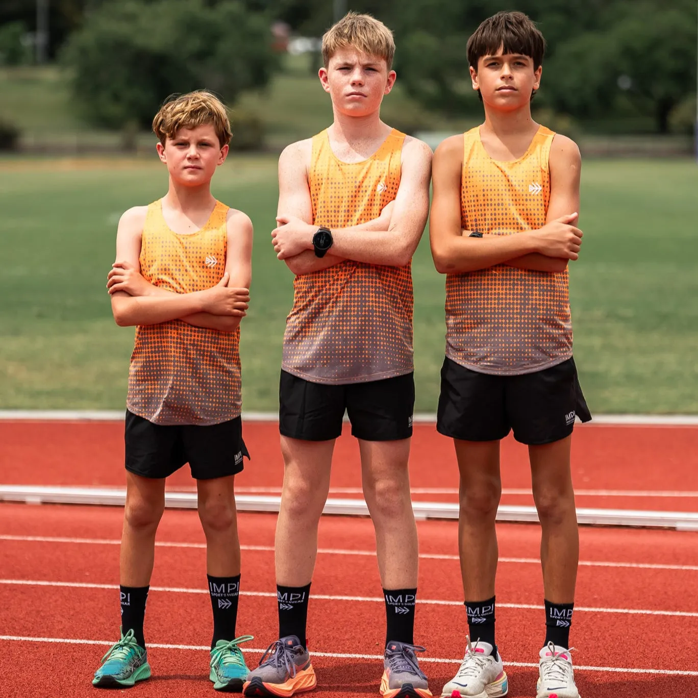 IMPI Boys Running Shorts - Black